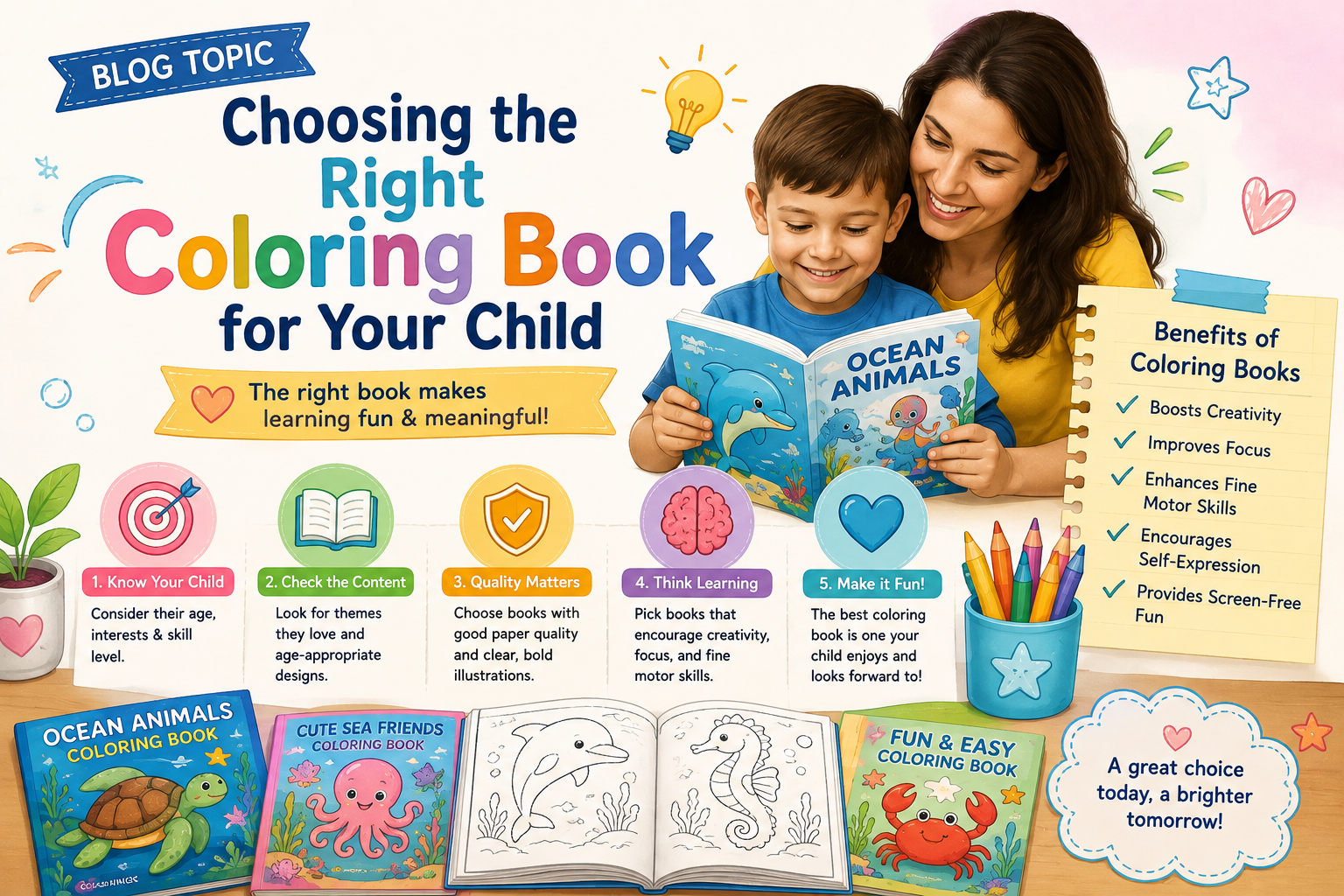 Choosing the right coloring book for your child